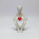 Minimalist Love Figurine – 3D Printed Heart Art | Tabletop Decor | Gift Piece 