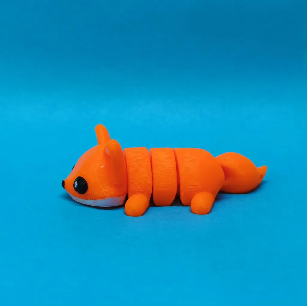 3D Printed Flexi Fox – Orange 