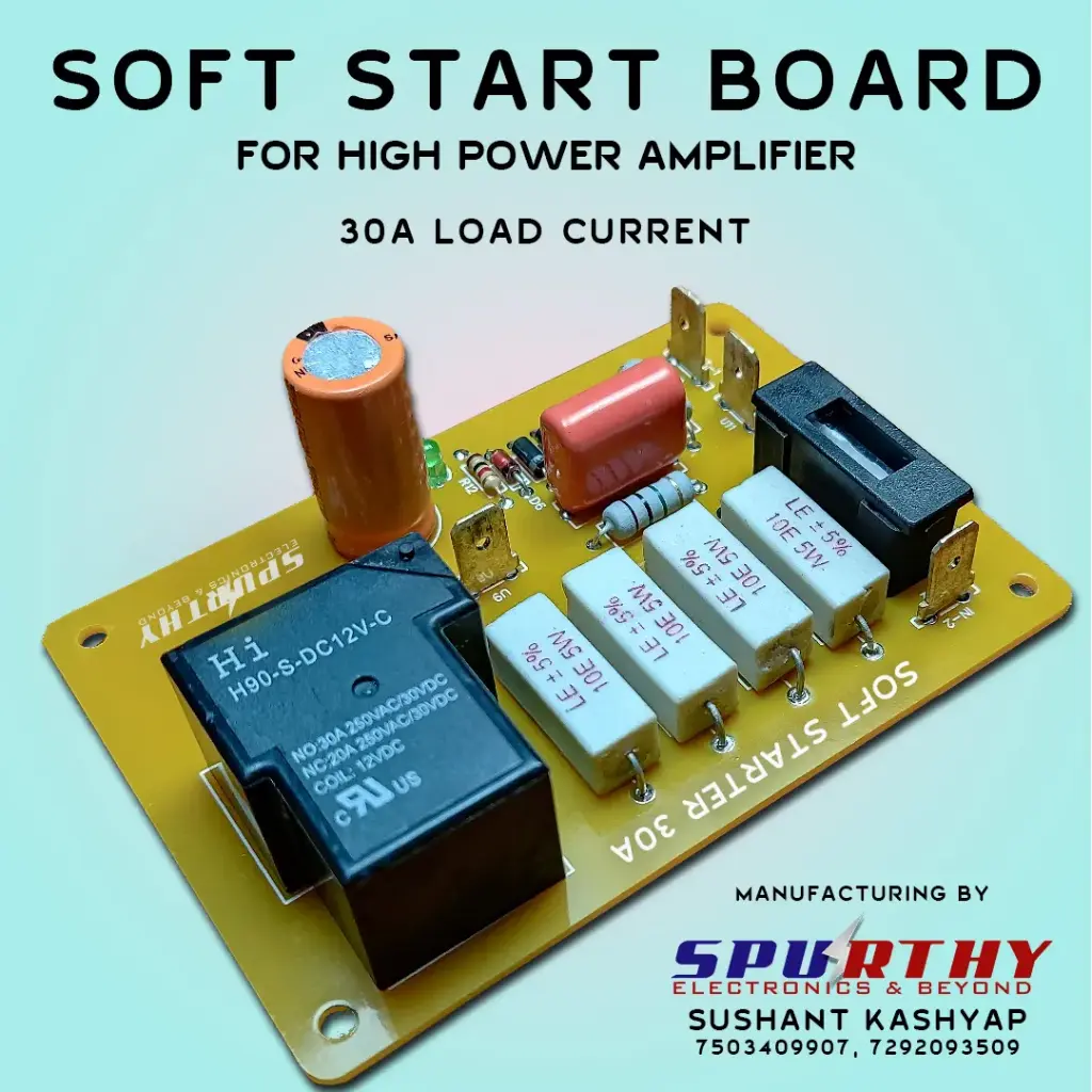 Soft Start Board for High Power Amplifiers (30A Load Current)