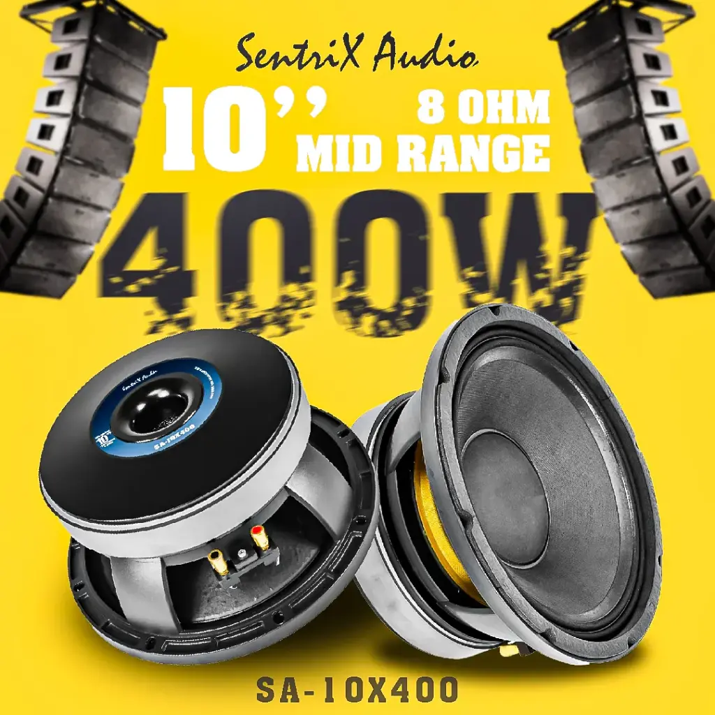 10 Inches Midrange Speaker | 400W | 8 Ohm | SA-10X400 | SentriX Audio