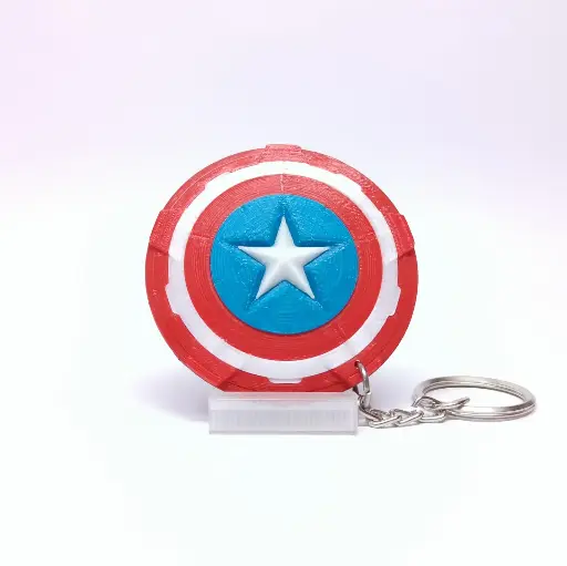 Captain America 3D Printed Keychain – Stand Not Included