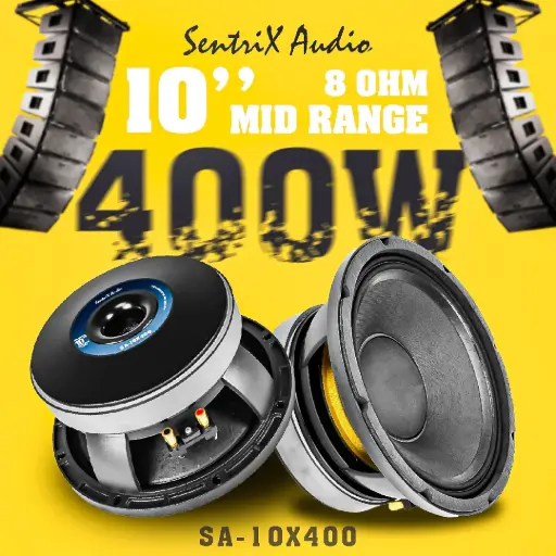 10 Inches Midrange Speaker | 400W | 8 Ohm | SA-10X400 | SentriX Audio
