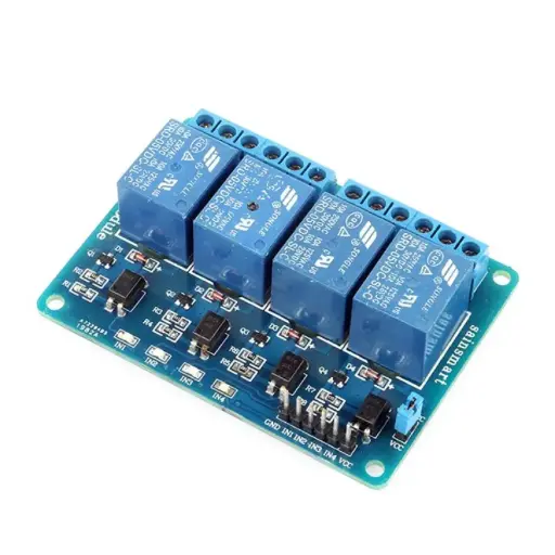 4-Channel 5V Relay Module – Opto-Isolated, High-Level Trigger 